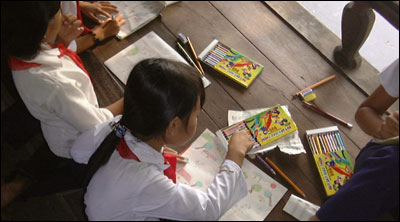 girls studying