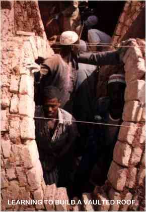 Training - Learning how to build a vaulted roof.